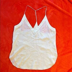 Rory Beca White V-Neck Silk Cami Top